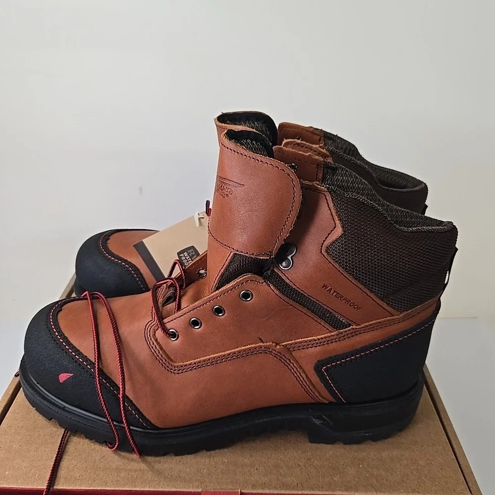 RED WING 2403 COMPOSITE SAFETY TOE LEATHER WORK BOOTS MADE IN USA 8 EE